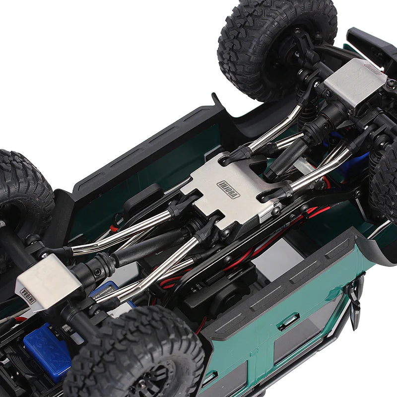 1/18 トラクサス TRX4M適合 ステンレススチール シャーシ アーマー スキッド プレート アクスル プロテクター