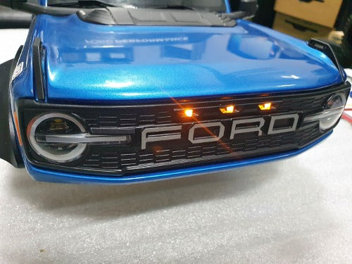 H-TECH 1/10 トラクサス TRX4適合 ブロンコ アルミメタルグリル「LED付」(ラプタータイプ)