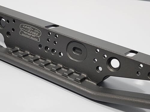 H-TECH 1/10 トラクサス TRX4適合 ランドローバー ディフェンダー アルミニウム メタル リアバンパー(LED付き)