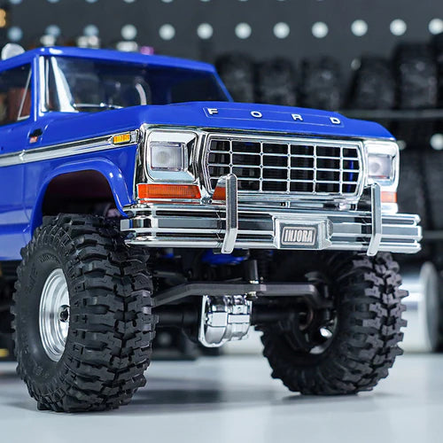 1/18 TRX4MハイトレイルF150用 CNCアルミフロントリアバンパー(デュアルエキゾースト付き) 4M-95FR