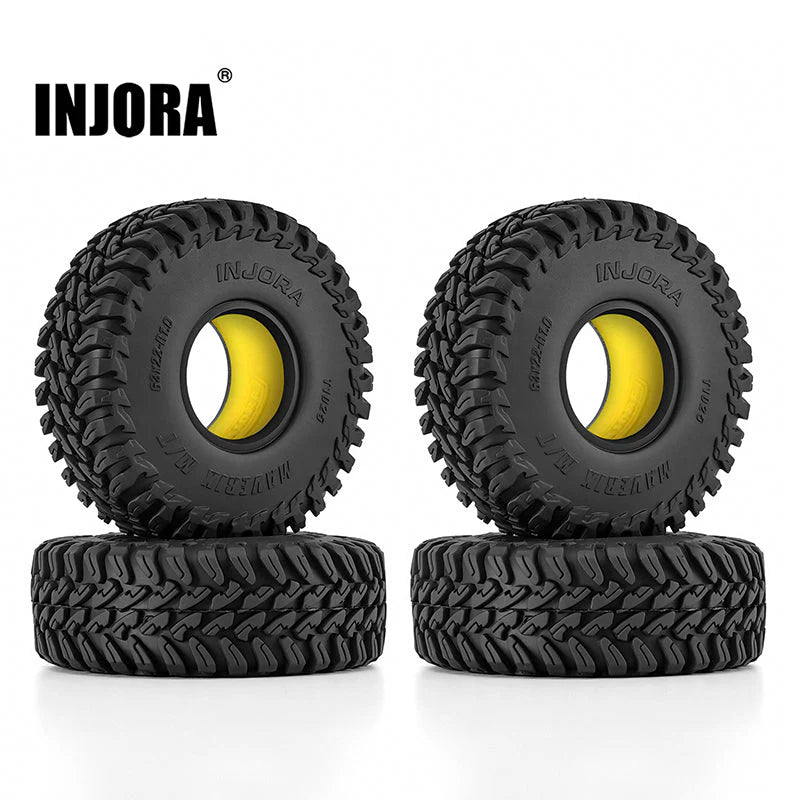 INJORA 1/16~1/24用クローラータイヤ MAVEIX M/T タイヤ & シリコン