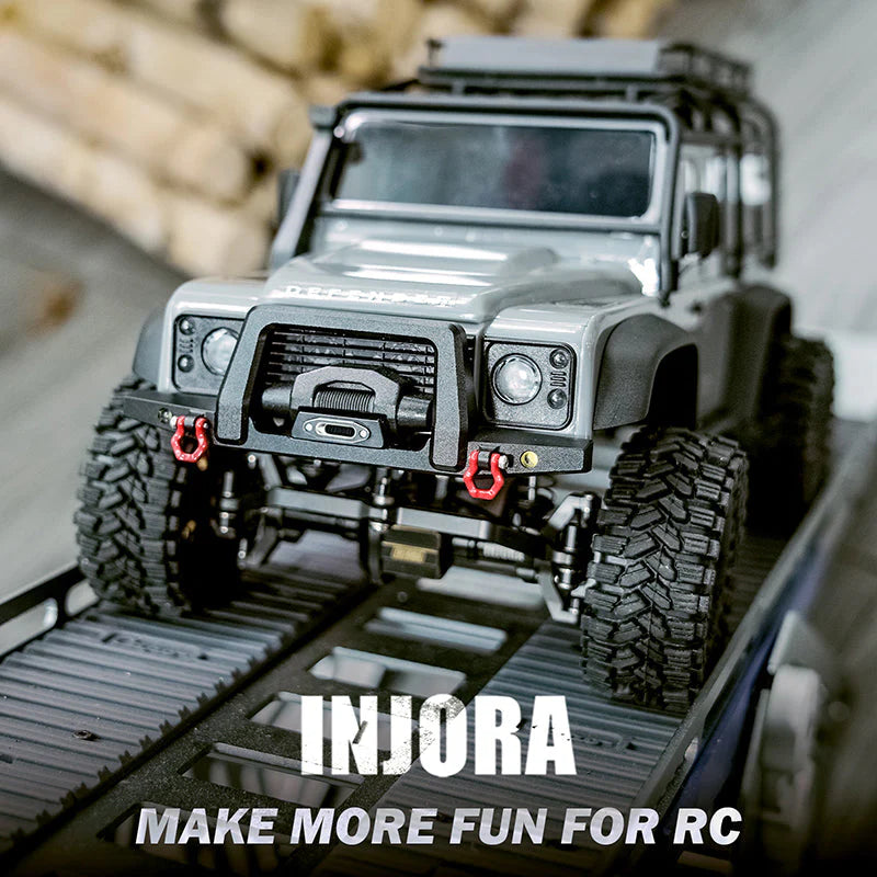 1/18 TRX4M ディフェンダー用 CNC アルミニウム フロント リア バンパー