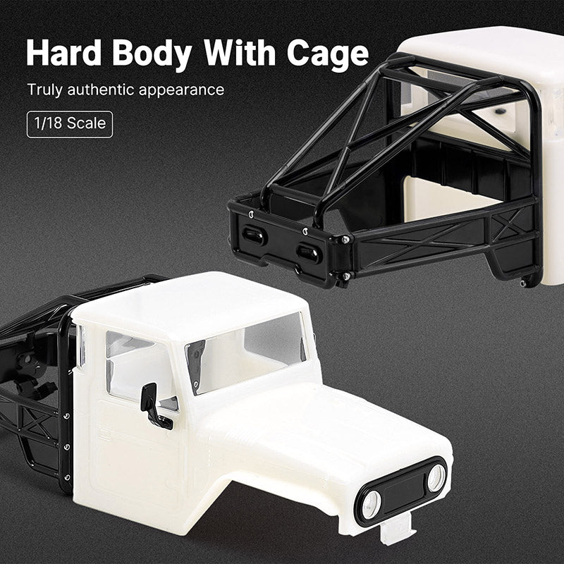 1/18 TRX4M ディフェンダー ブロンコ用 IR40 ハーフトラック ハードプラスチックボディ ケージ付き IR40(各色)