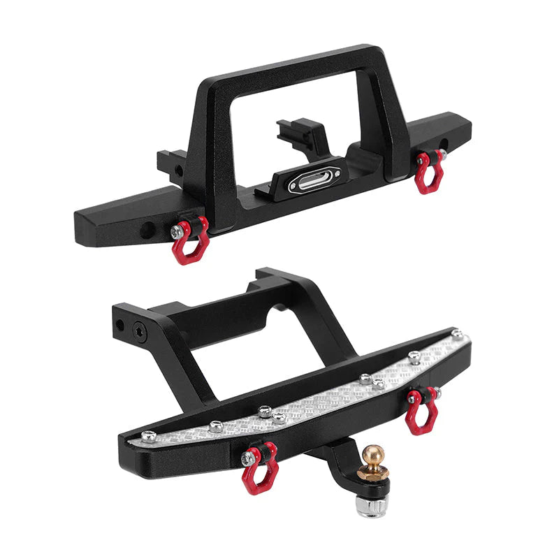 1/18 TRX4M ディフェンダー用 CNC アルミニウム フロント リア バンパー