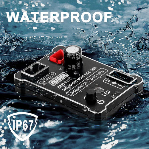 1/24 1/18 RC クローラー用 MB100-R80 ブラシ付きミニ ESC 20A