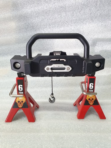 H-TECH 1/10 WARN アルミメタルウインチ&牽引フックセット