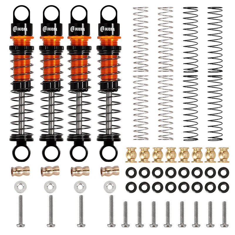 FMS 1/24 FCX24 1/18 FCX18用 45mmアルミネジ式オイルショックアブソーバー (4本) 各色