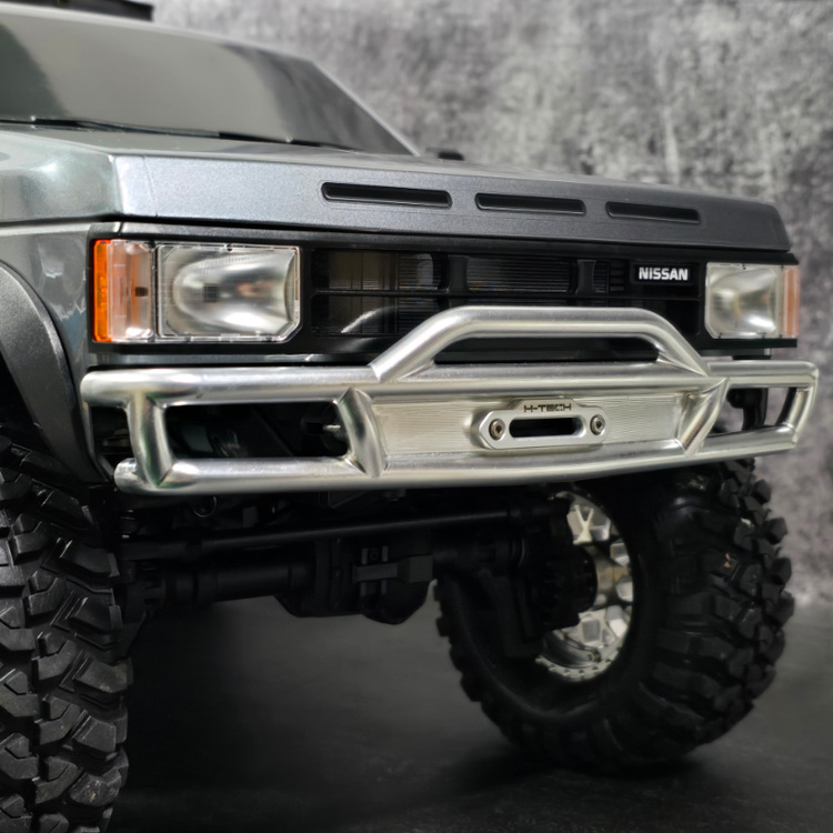 H-TECH トラクサス TRX4 パスファインダー用 CNCアルミニウム製フロントバンパー(Traxxas TRX-4、日産パスファインダー用)