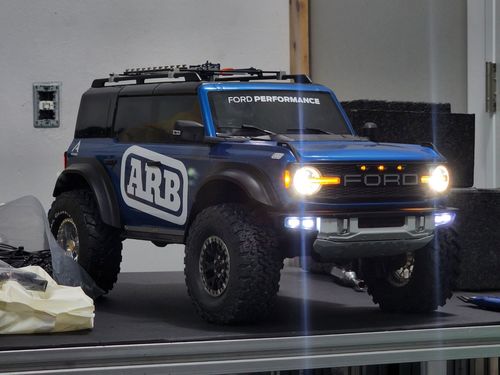 H-TECH 1/10 トラクサス TRX4適合 ブロンコ アルミメタルグリル「LED付」(ラプタータイプ)