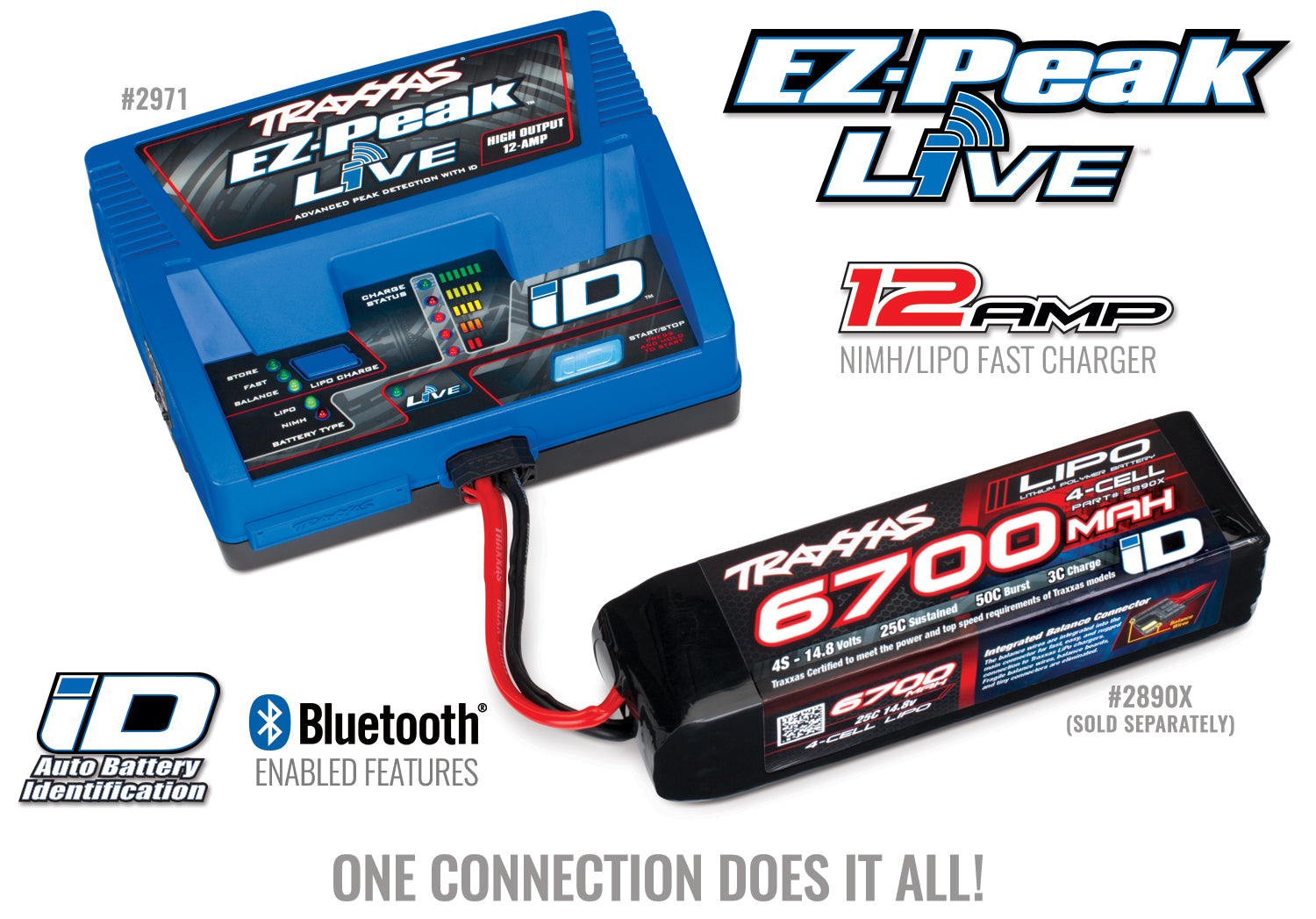 トラクサス EZ-Peak Live Multi-Chemistry バッテリー充電器 / Auto iD(2S~4S / 26A / 100W)LIPO/NiMHバッテリー対応 (スマホ連携機能付き) #2971
