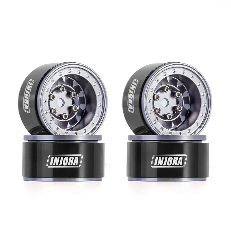 1/24 RCクローラー用 1.0インチ ネガティブオフセット 2.85mm ビードロックアルミホイールリム (4個) YQW-1009(各色)