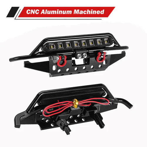 1/18 TRX4Mブロンコ用 CNCアルミフロントリアバンパーV2