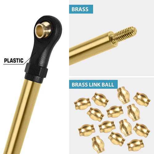 1/18 TRX4M ハイトレイル K10 F150用 真鍮製ハイクリアランスリンクセット 8個