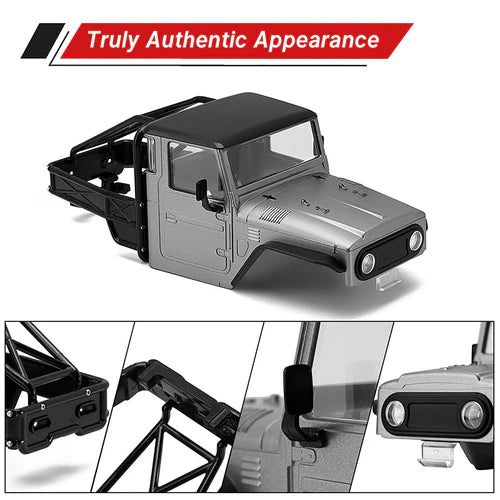 1/18 TRX4M ディフェンダー ブロンコ用 IR40 ハーフトラック ハードプラスチックボディ ケージ付き IR40(各色)