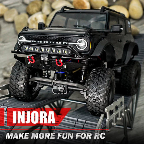1/18 TRX4Mブロンコ用 CNCアルミフロントリアバンパーV2