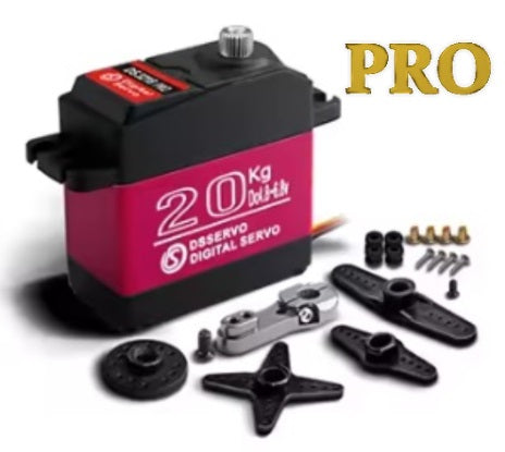 メタルギアデジタルサーボPRO 20~30KG ハイトルク、ハイスピード仕様 メタルサーボホーン(25T)付き 防水 180度 1/10クローラー ツーリングカー ドリフト ロボット等