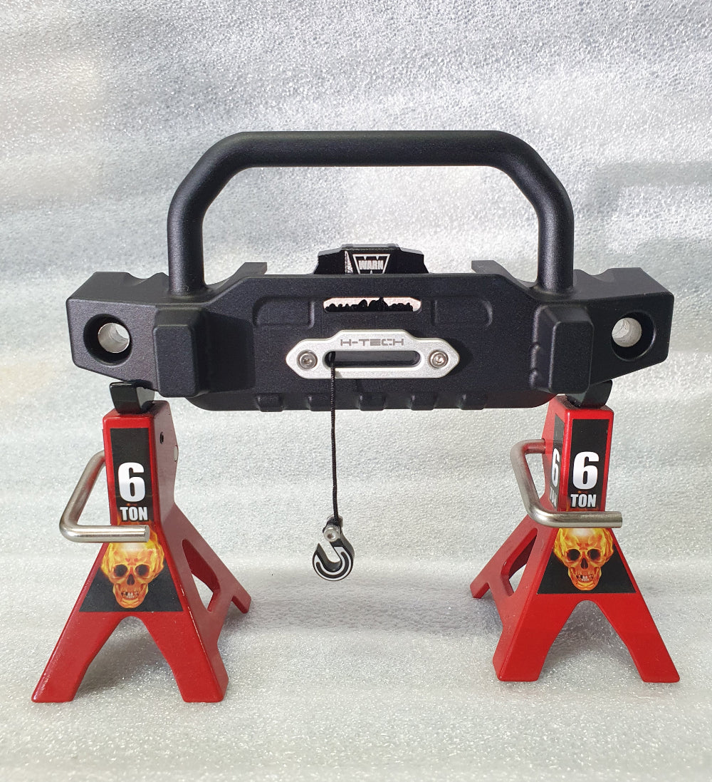 H-TECH 1/10 WARN アルミメタルウインチ&牽引フックセット