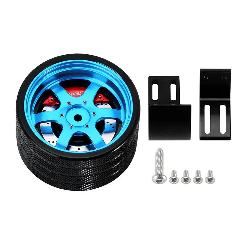 TRX4M TRX4 TRX6 Slash Summit用 アルミ製片手操作ステアリングホイール TQIトランスミッター RX4-14(各色)