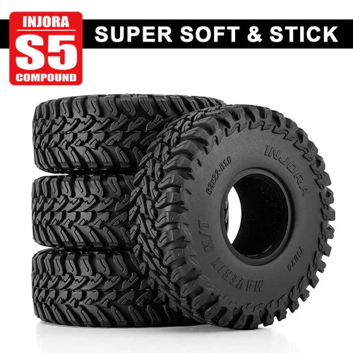 INJORA 1.0" 63*22mm MAVEIX M/T タイヤ (T1025) TRX4M,