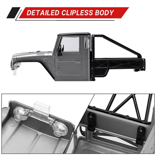 1/18 TRX4M ディフェンダー ブロンコ用 IR40 ハーフトラック ハードプラスチックボディ ケージ付き IR40(各色)