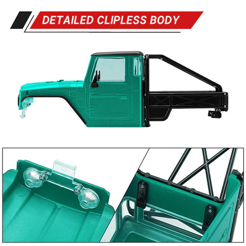 1/18 TRX4M ディフェンダー ブロンコ用 IR40 ハーフトラック ハードプラスチックボディ ケージ付き IR40(各色)