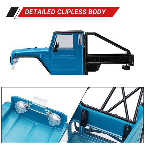 1/18 TRX4M ディフェンダー ブロンコ用 IR40 ハーフトラック ハードプラスチックボディ ケージ付き IR40(各色)