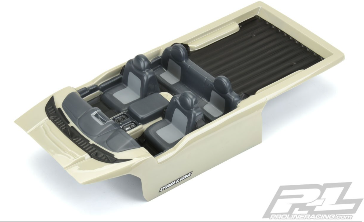 プロライン 1/10 インテリアボディ(クリア)ほとんどの1/10スケールクローラーボディに対応(トリミング付き)3527-00