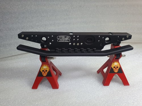 H-TECH 1/10 トラクサス TRX4適合 ランドローバー ディフェンダー アルミニウム メタル リアバンパー(LED付き)