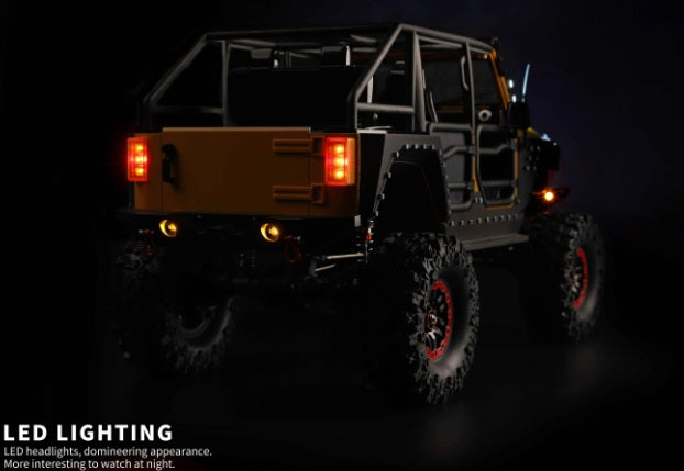 WLtoys 1:10 RCカー CLIMBING RTR 1/10 2.4G 4WD RCカー ロッククローラー オフロード クライミングトラック フルプロポーショナルLEDライト車両モデル ジープ Jeep レッド 104026