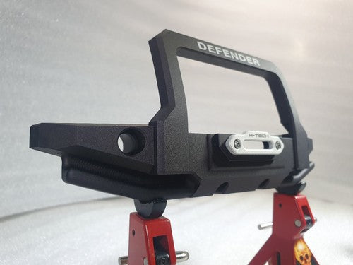 H-TECH 1/10 トラクサス TRX4適合 ランドローバー ディフェンダー アルミニウム メタル フロント バンパー(LED付き)