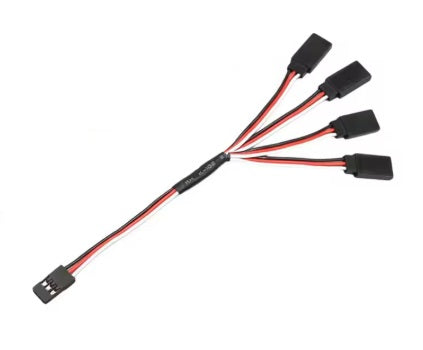 サーボ、LED配線分岐 4股コネクター フタバ JR プラグ 延長コード