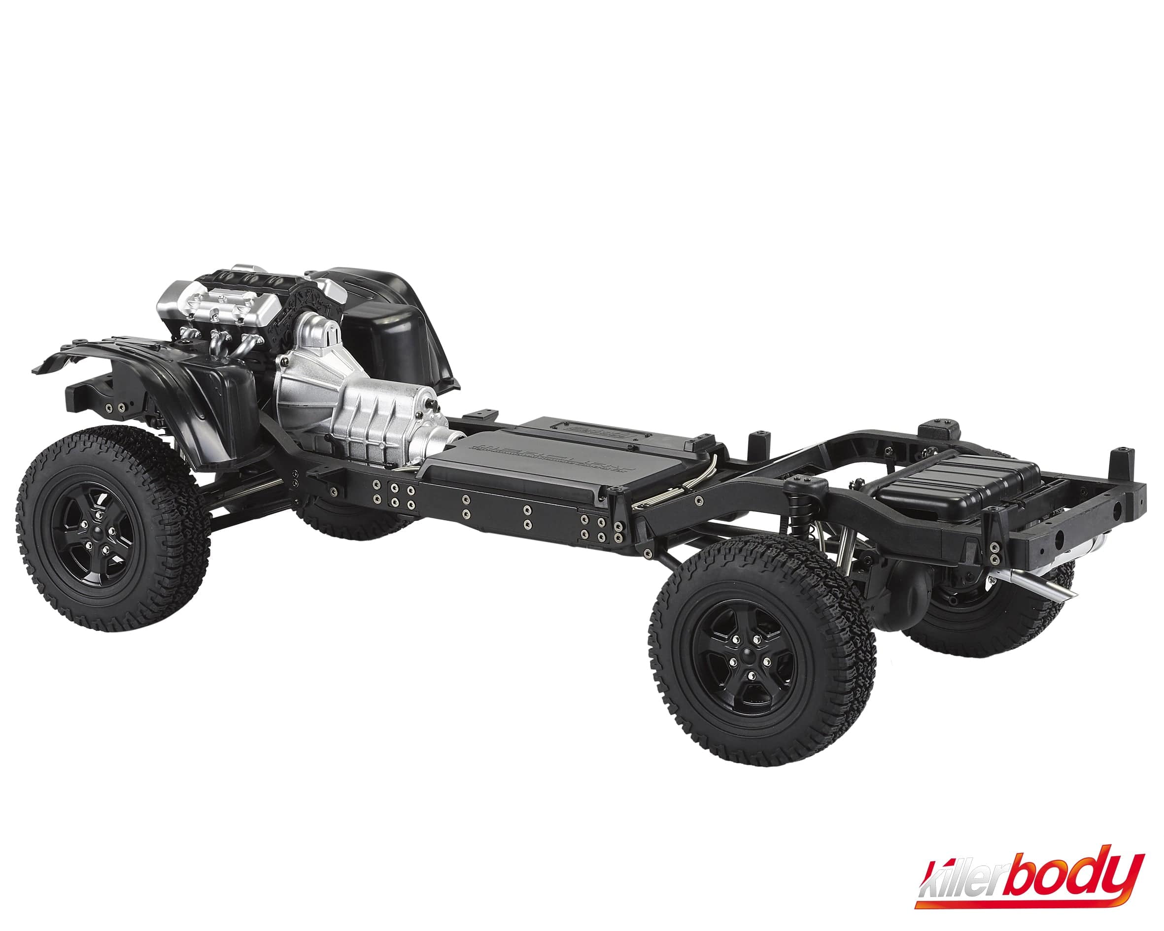 Killerbody Mercury シャーシキット(組み立て済み F/R アクスルとギアボックス)KB#48765 1/10 Jeep Gladiator Rubicon ハードボディに適合 48760