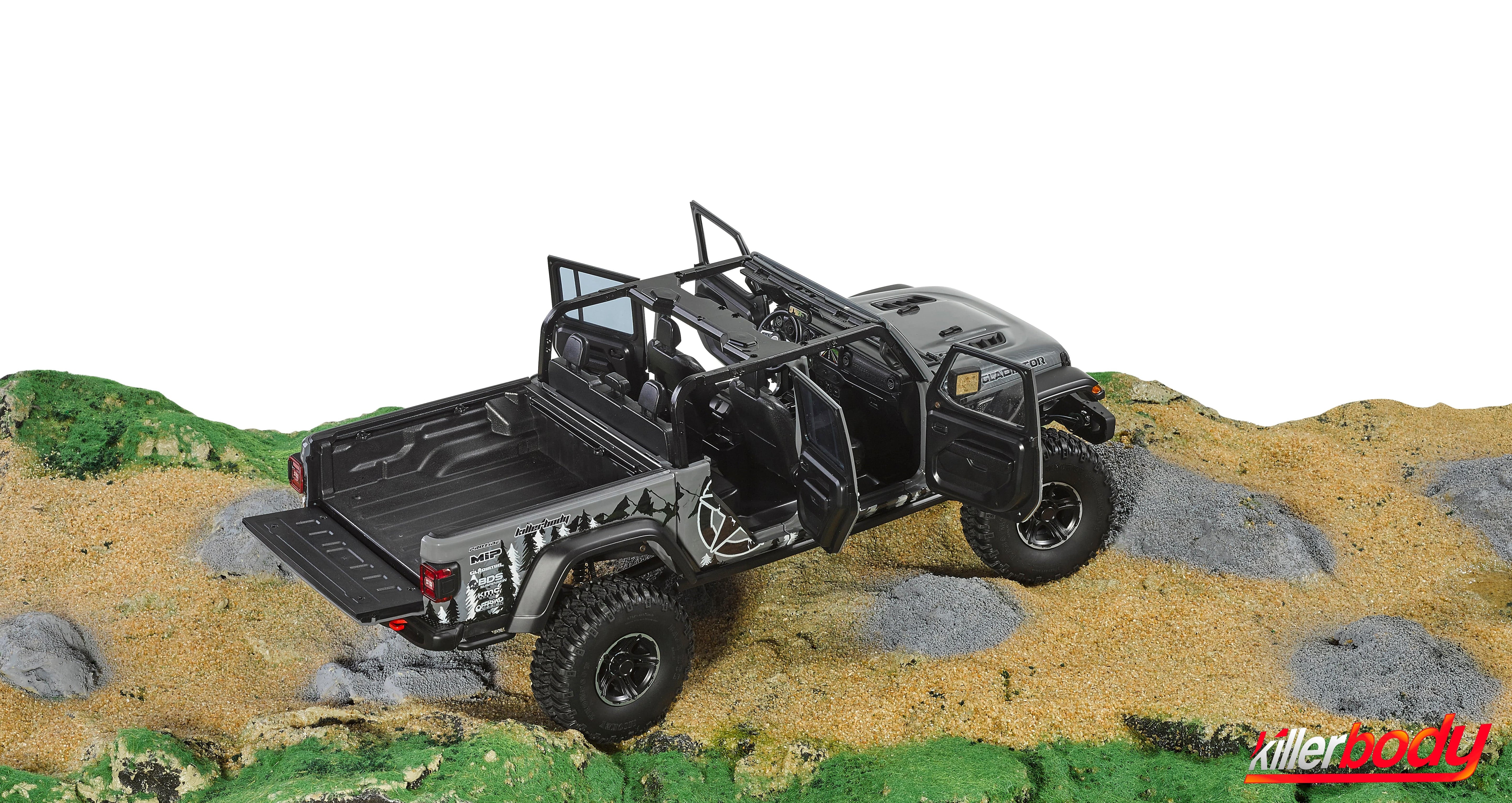 Killerbody Mercury シャーシキット(組み立て済み F/R アクスルとギアボックス)KB#48765 1/10 Jeep Gladiator Rubicon ハードボディに適合 48760