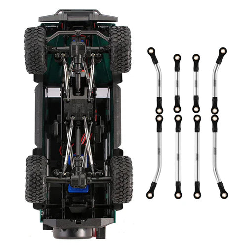 1/18 TRX4M ディフェンダー ブロンコ用 ステンレススチール製ハイクリアランスリンクセット (シャーシリンク)