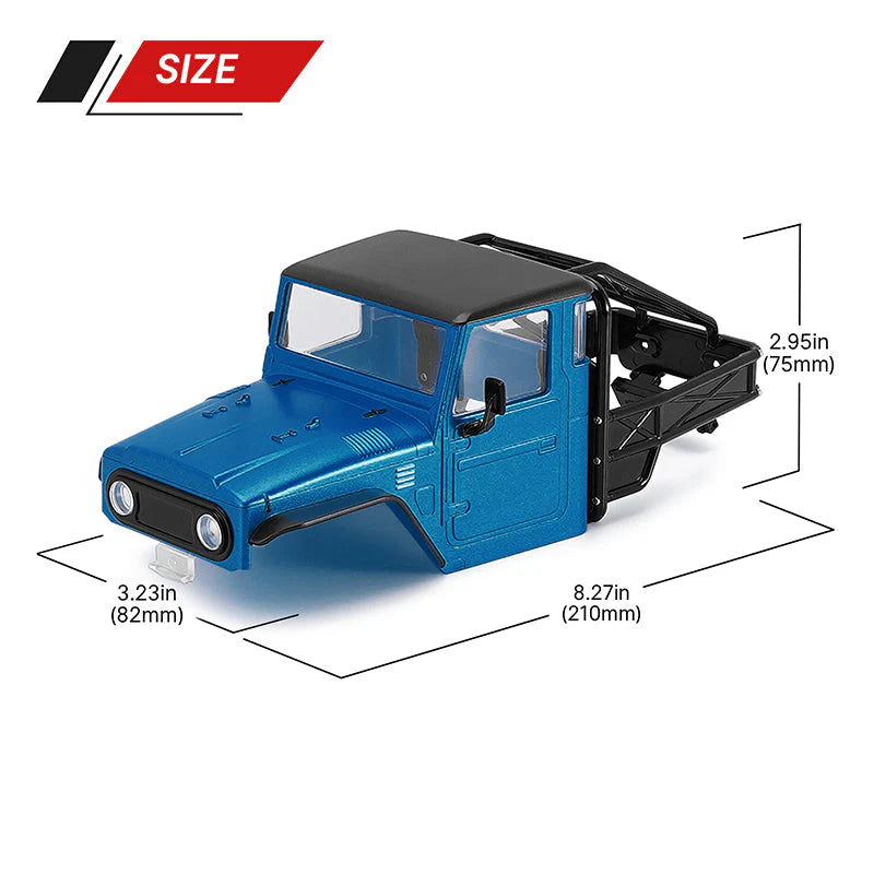 1/18 TRX4M ディフェンダー ブロンコ用 IR40 ハーフトラック ハードプラスチックボディ ケージ付き IR40(各色)