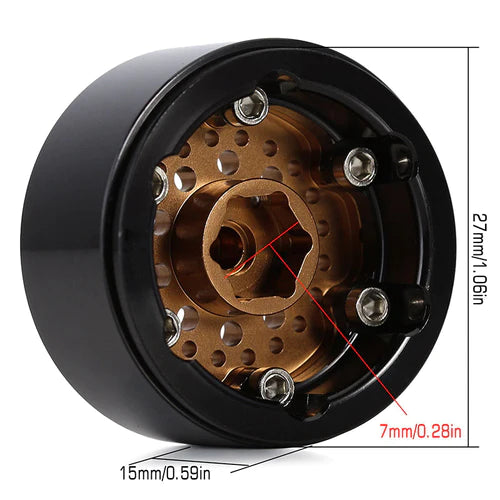 1/18~1/24 ミニクローラー用 1.0 インチ ホイール CNC アルミニウム ビードロック ホイール リム (4) (W1001)