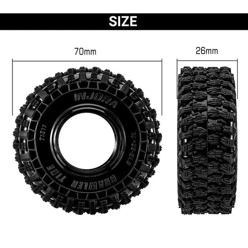 1.3 インチ 70*26mm ロッククローリング タイヤ (T1311) YQT-1311