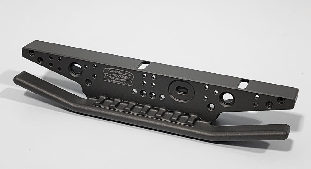 H-TECH 1/10 トラクサス TRX4適合 ランドローバー ディフェンダー アルミニウム メタル リアバンパー(LED付き)