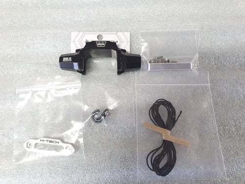H-TECH 1/10 WARN アルミメタルウインチ&牽引フックセット