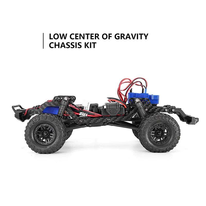 1/18 TRX4M ディフェンダー用LCG カーボンファイバー シャーシ キット 5° アングル フレーム ガーダー