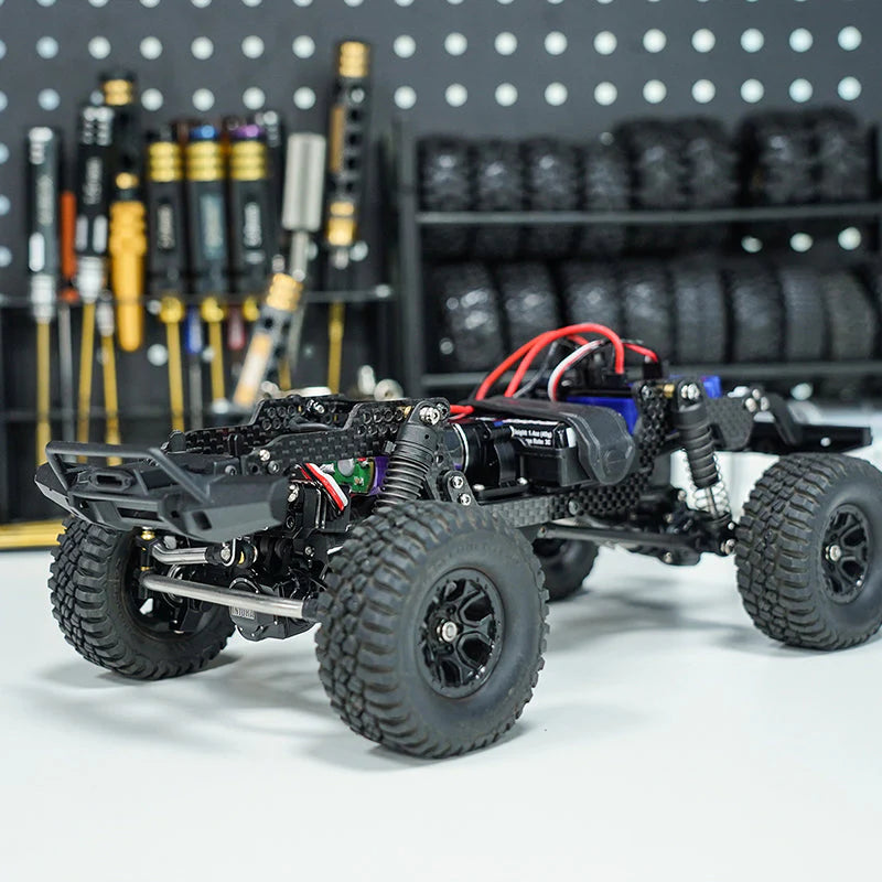 1/18 TRX4M 用 ユニバーサル LCG シャーシ フレーム キット (カーボンファイバー) 4M-89