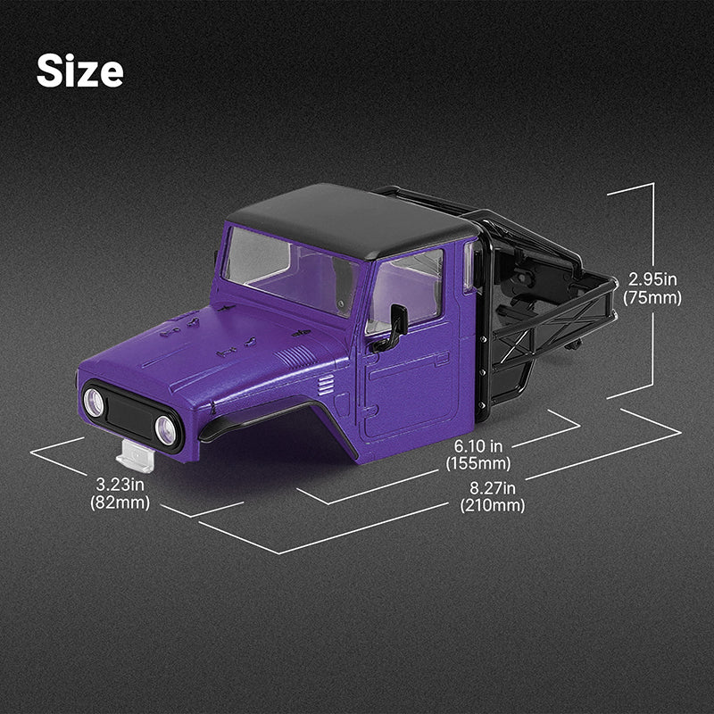 1/18 TRX4M ディフェンダー ブロンコ用 IR40 ハーフトラック ハードプラスチックボディ ケージ付き IR40(各色)