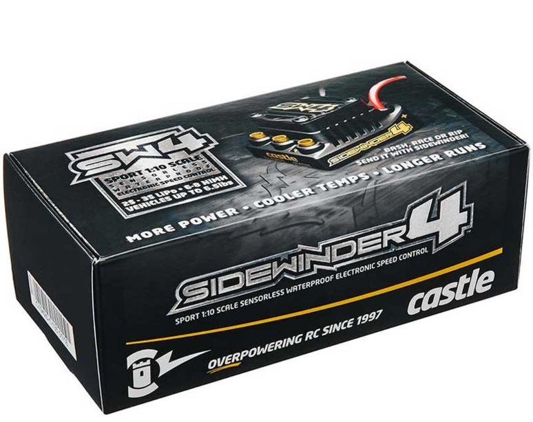 キャッスルクリエーションズ 1/10 RCカー、クローラー用 サイドワインダー4 センサーレス 防水ESC 010-0164-00