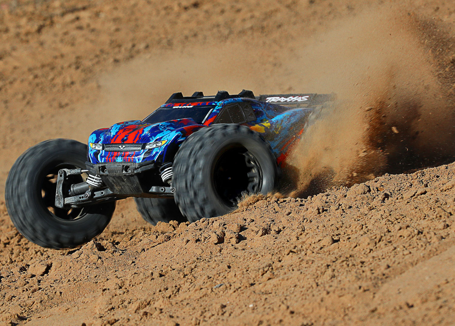 トラクサス 1/10 スレッジハンマータイヤ&5スポーク2.8インチ ブラックホイール 12mm六角ハブ (2本)6792