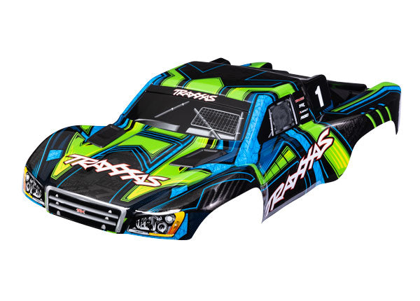 トラクサス 1/10 スラッシュ 4X4ボディ (スラッシュ VXL および スラッシュ 2WD にも適合)オレンジブルー (塗装、デカール) (クリップレス取り付け用のフロントとリアのラッチで組み立て済み) 6844 各カラー