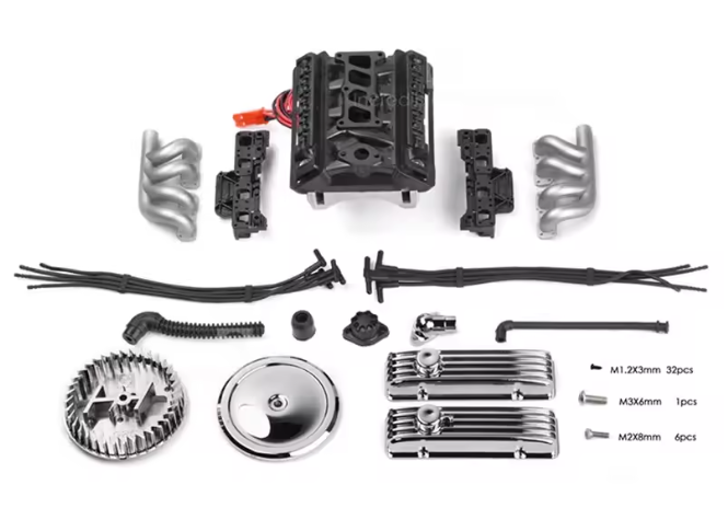 GRC 1/10 rcクローラー,trx4,scx10用 F82v8エンジン 冷却ファン GAX0142A