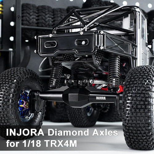 1/18 TRX4M用 +5mm ダイヤモンドポータルアクスル、レイダウンサーボマウント&リンク付き 4M-104(各色)