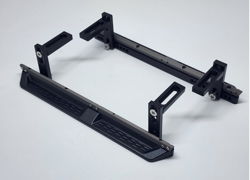 H-TECH 1/10 トラクサス TRX4適合 ブロンコ アルミメタルサイドステップ&ロックレール 「ラプタータイプ」