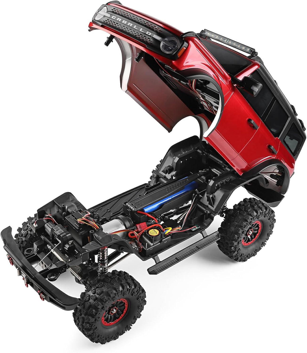 WLtoys 1:10 RCカー CABALLO 4WD オフロード クライミング車両 2.4G リモートコントロール クローラー ブロンコ レッド 104020