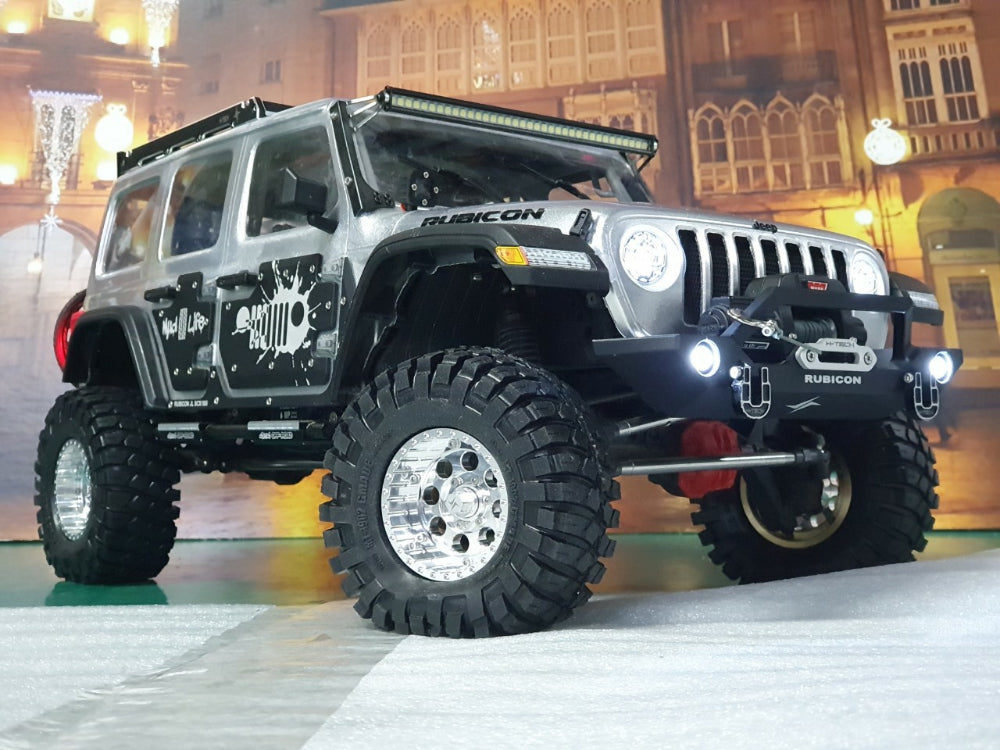 H-TECH RC 1/10 1.9インチ アルミ メタル ビードロック ホイール 4本 (HTW1.9-01)